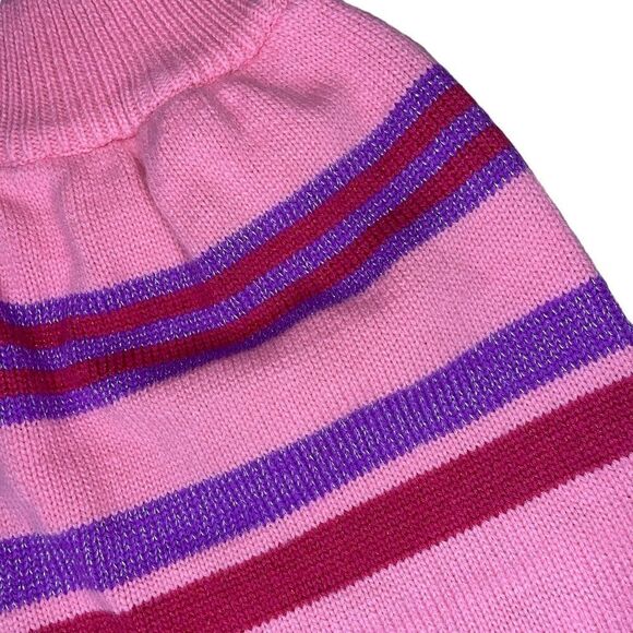 Pink and purple sparkly dog sweater Size Medium - Picture 3 of 6